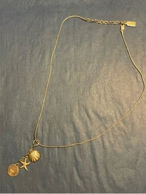 Vintage Baroni 925 Sterling Silver Beach Charm Necklace ShellStarfish SandDollar